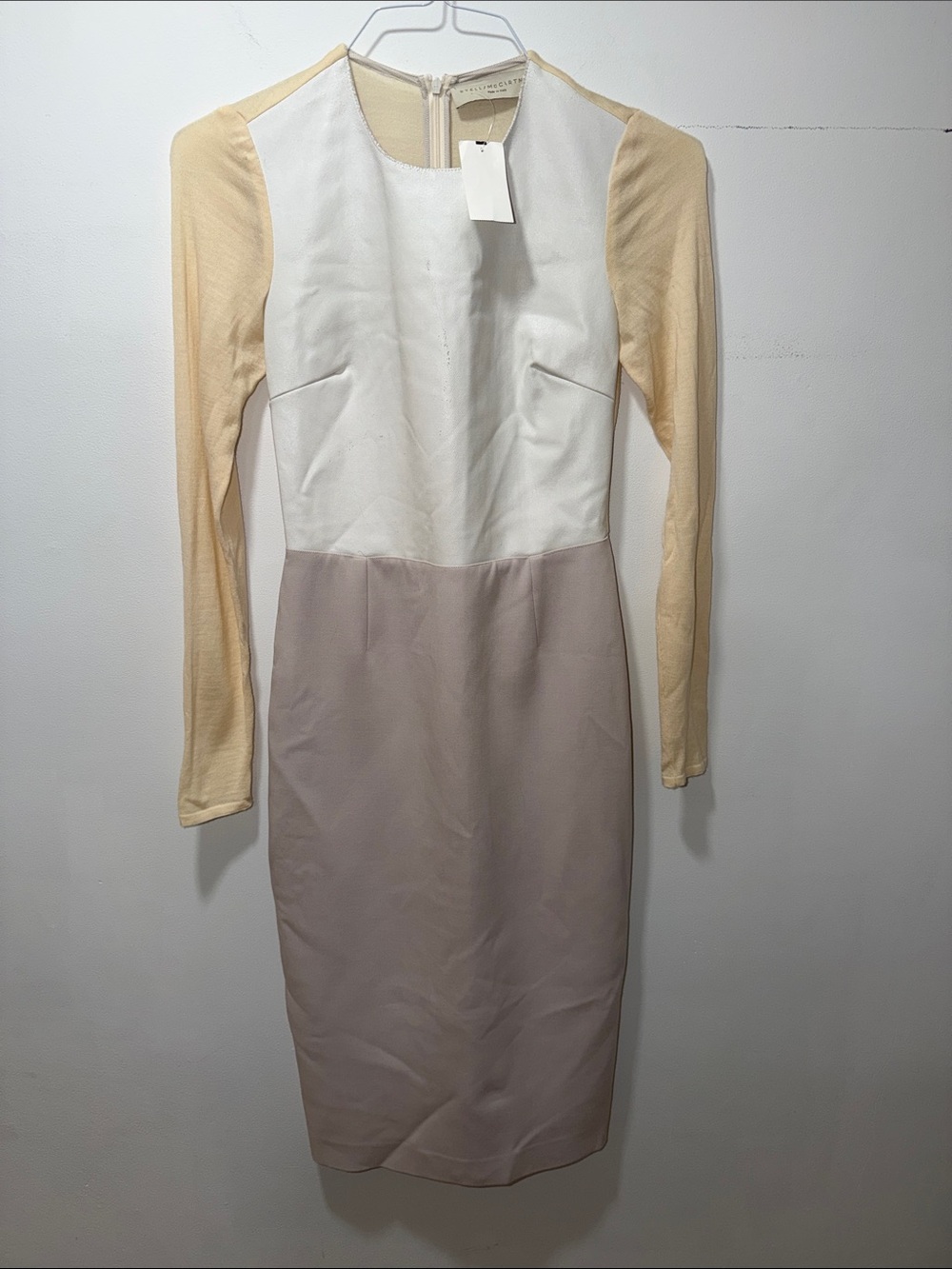NWT: VTG Stella McCartney Lana Wool Long Sleeve MIDI Dress SZ 40 Classy Luxury